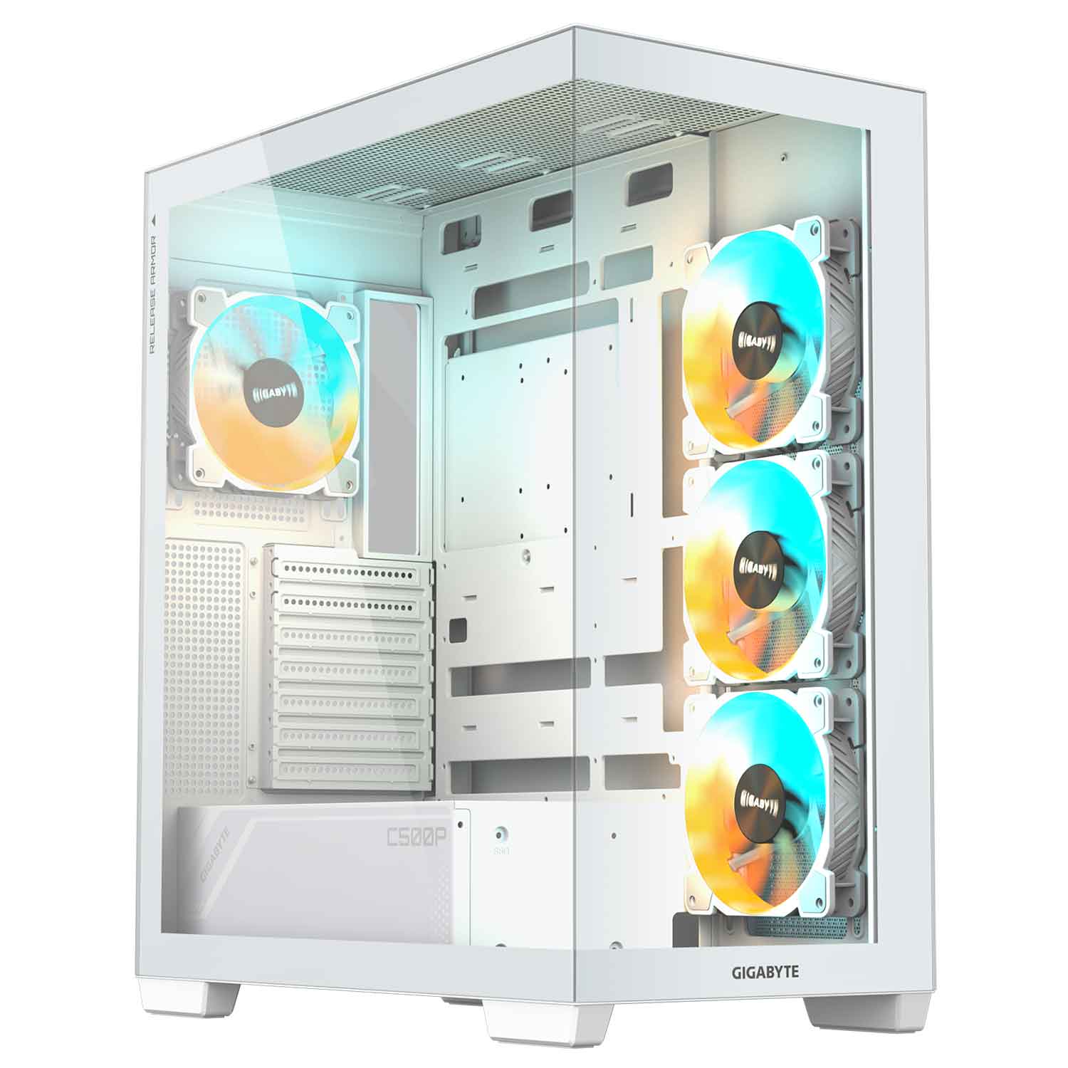 GIGABYTE C500 Panoramic Stealth Ice RGB Mid Tower Cabinet