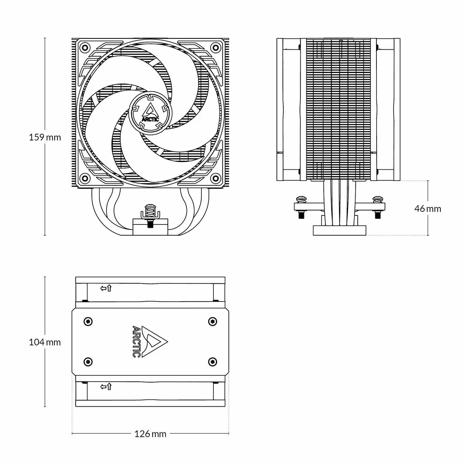 Arctic Freezer 36 120mm CPU Air Cooler (Black)