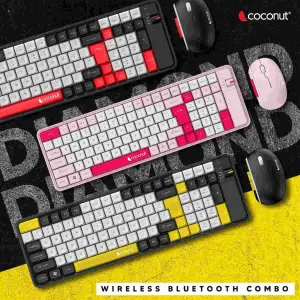 Coconut Diamond Wireless Keyboard Mouse Combo00