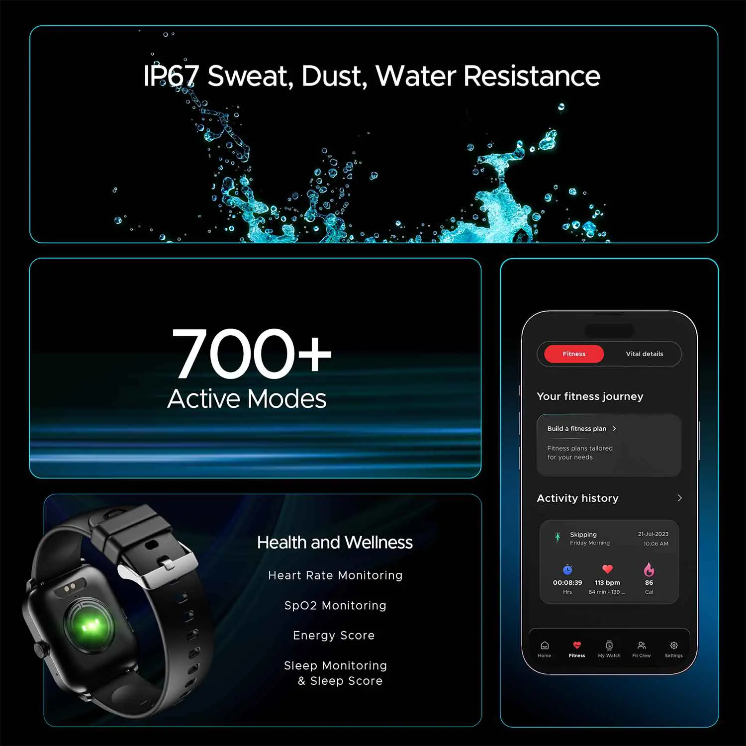 boAt Storm Call 3 Plus Bluetooth Calling Smartwatch - Active Black