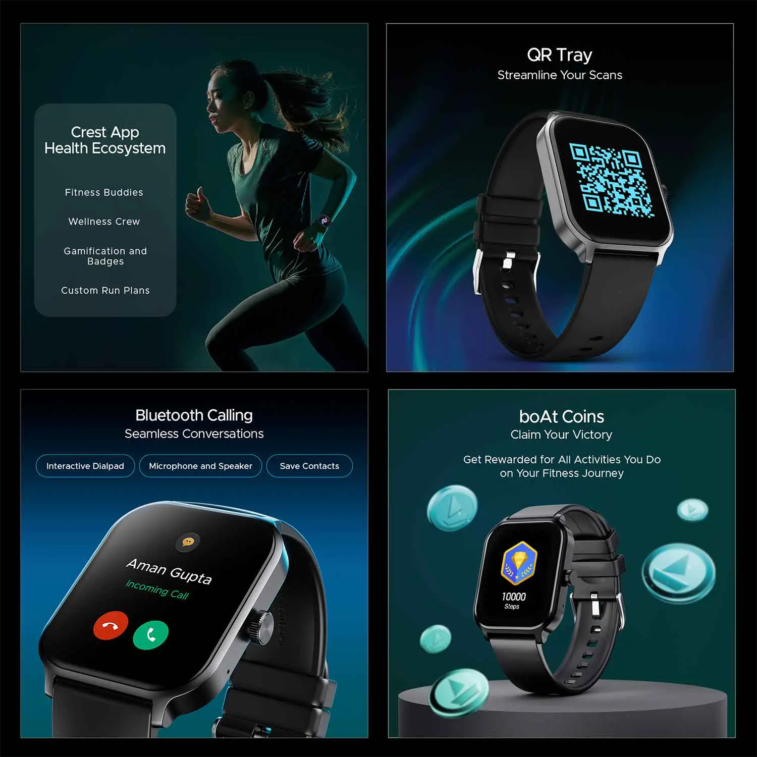 boAt Storm Call 3 Plus Bluetooth Calling Smartwatch - Active Black