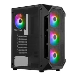 Gamdias AURA GC1 ARGB Mid Tower Gaming Cabinet - Black