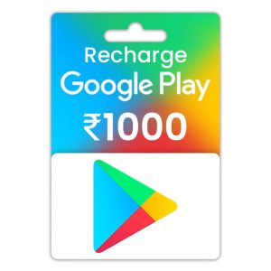 Google play gift card recharge code Rs 1000