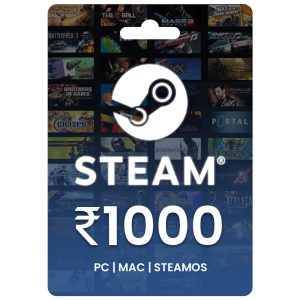 Steam Gift Card ₹1000 Instant Delivery India