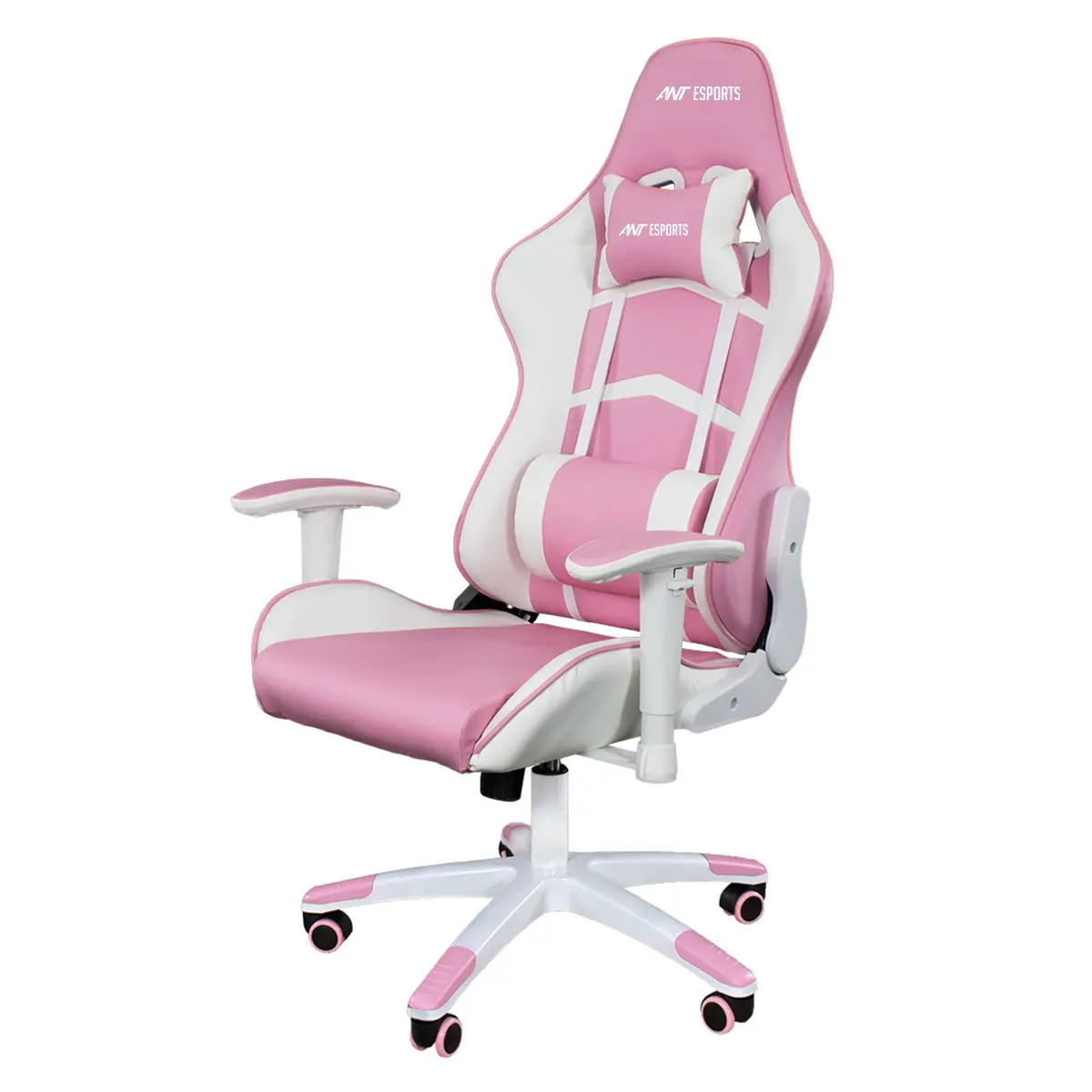 Ant Esports Ergonomic 9077 Gaming Chair - White & Pink -2