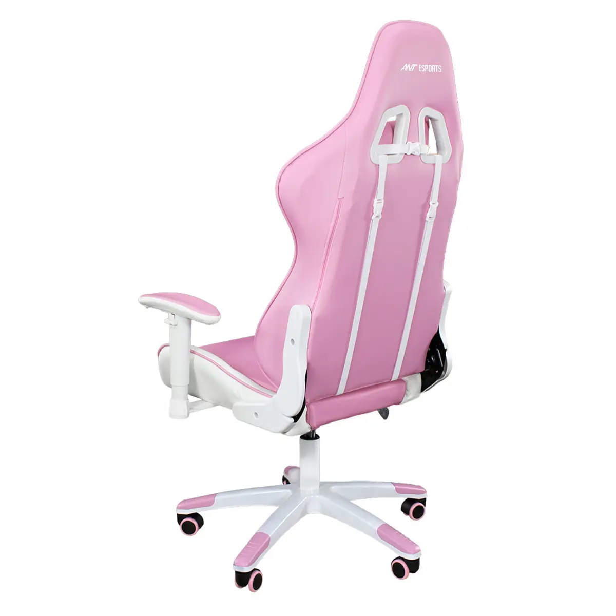 Ant Esports Ergonomic 9077 Gaming Chair - White & Pink -3