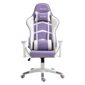 Ant Esports Ergonomic 9077 Gaming Chair - White & Purple-1