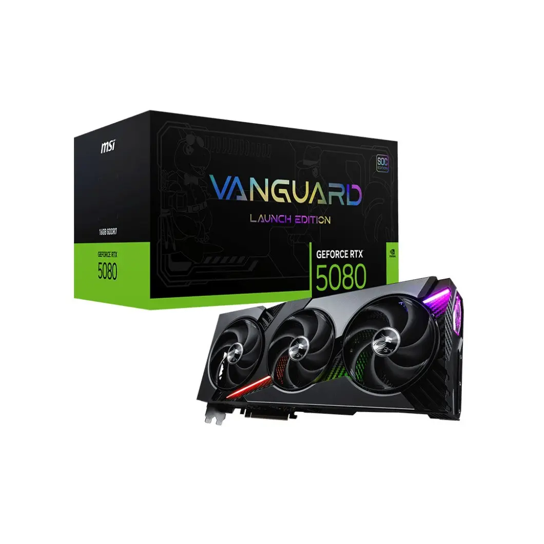 MSI Nvidia GeForce RTX 5080 16G Vanguard SOC Launch Edition GDDR7 Graphics Card-1