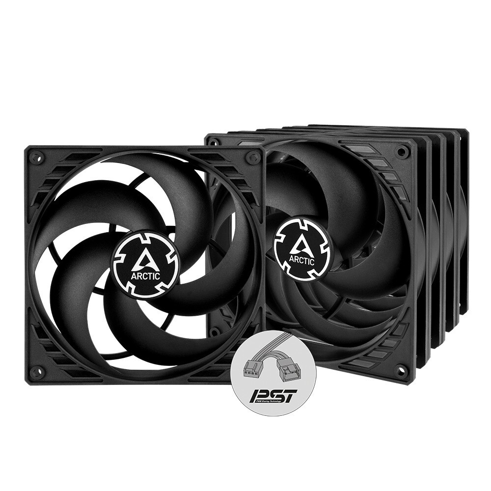 Arctic P14 PWM PST 140mm High Speed Fan – Black – 5 Pack