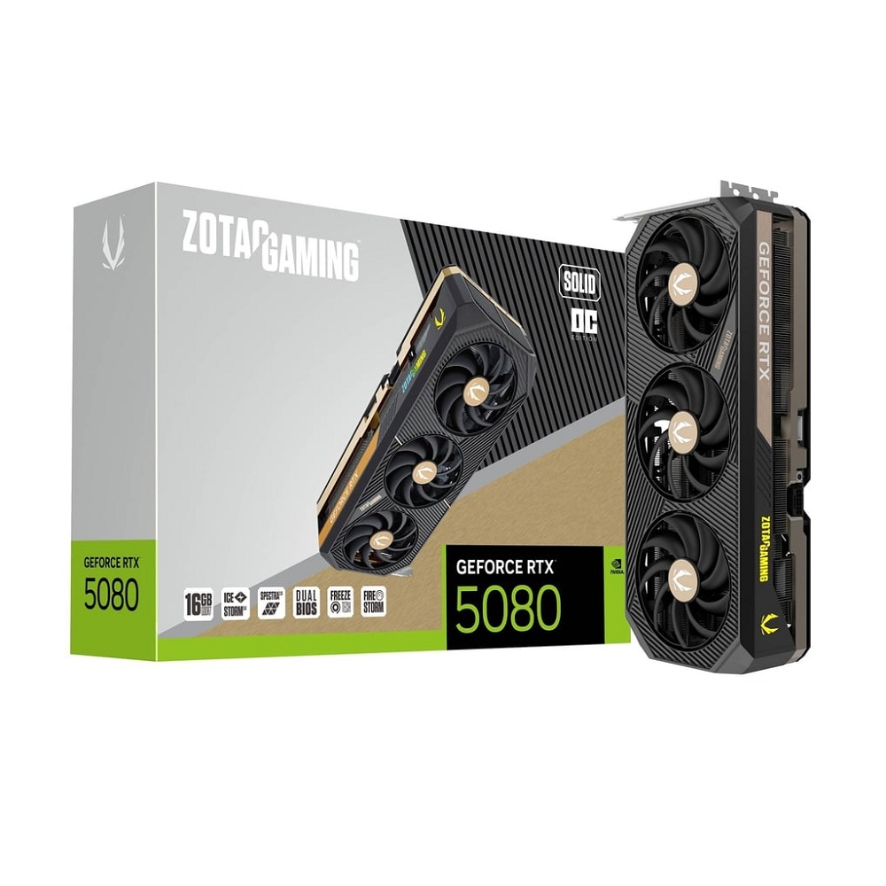 Zotac Gaming Nvidia GeForce RTX 5080 Solid OC 16GB GDDR7 Graphics Card