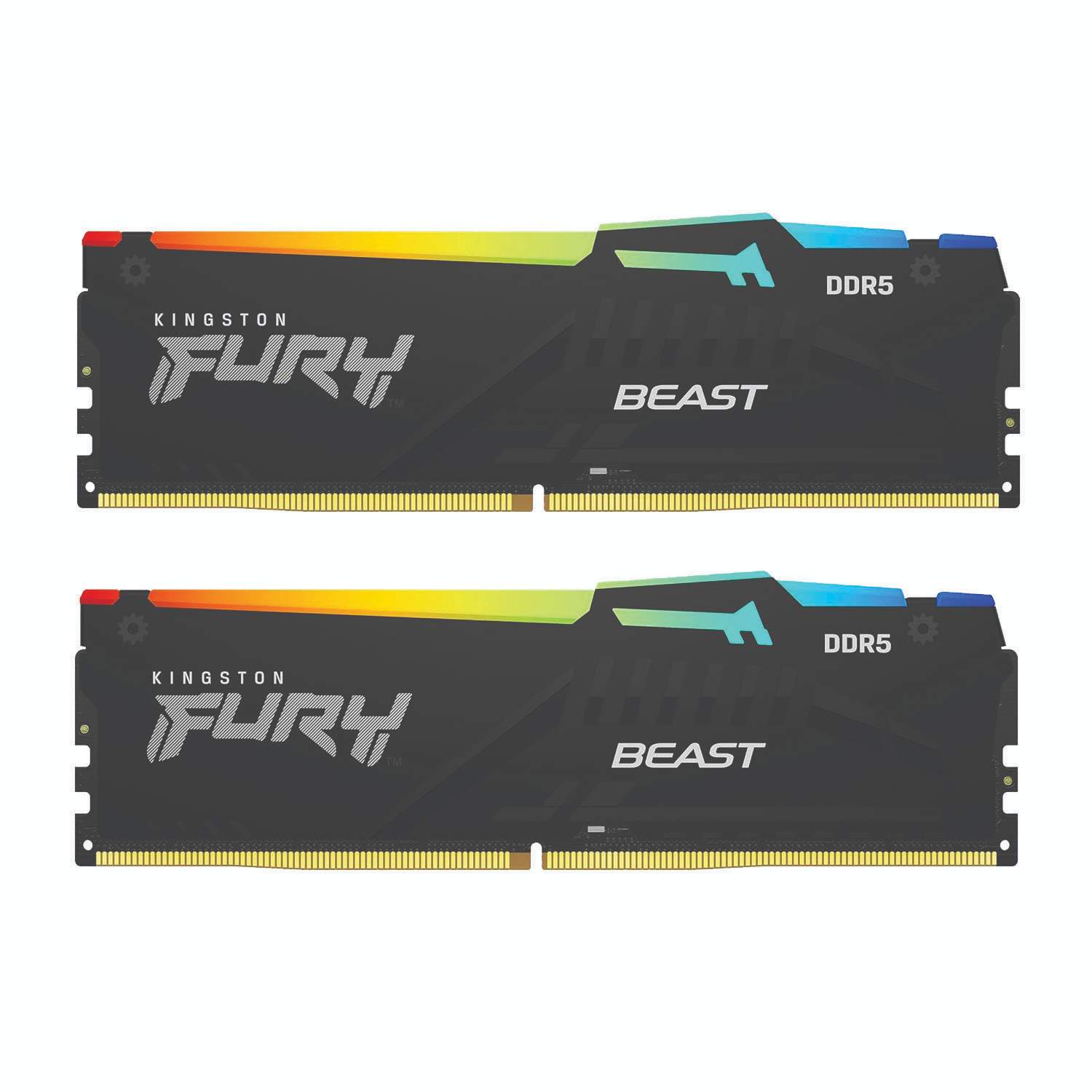 Kingston Fury Beast RGB 64GB (2x32GB) 5200MHz DDR5 RAM – Black