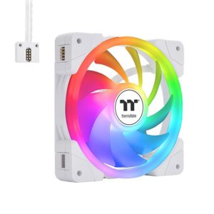 Thermaltake Swafan EX12 ARGB Sync 120mm High Speed PC Cabinet FanFan - White | 3 Pack-1
