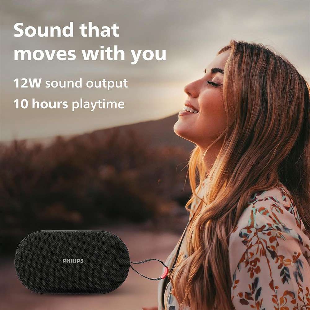 Philips TAS1400 12W Portable Bluetooth Speaker Black 4 krgkart | Krgkart.com Philips TAS1400 12W Portable Bluetooth Speaker - Black - Image 4