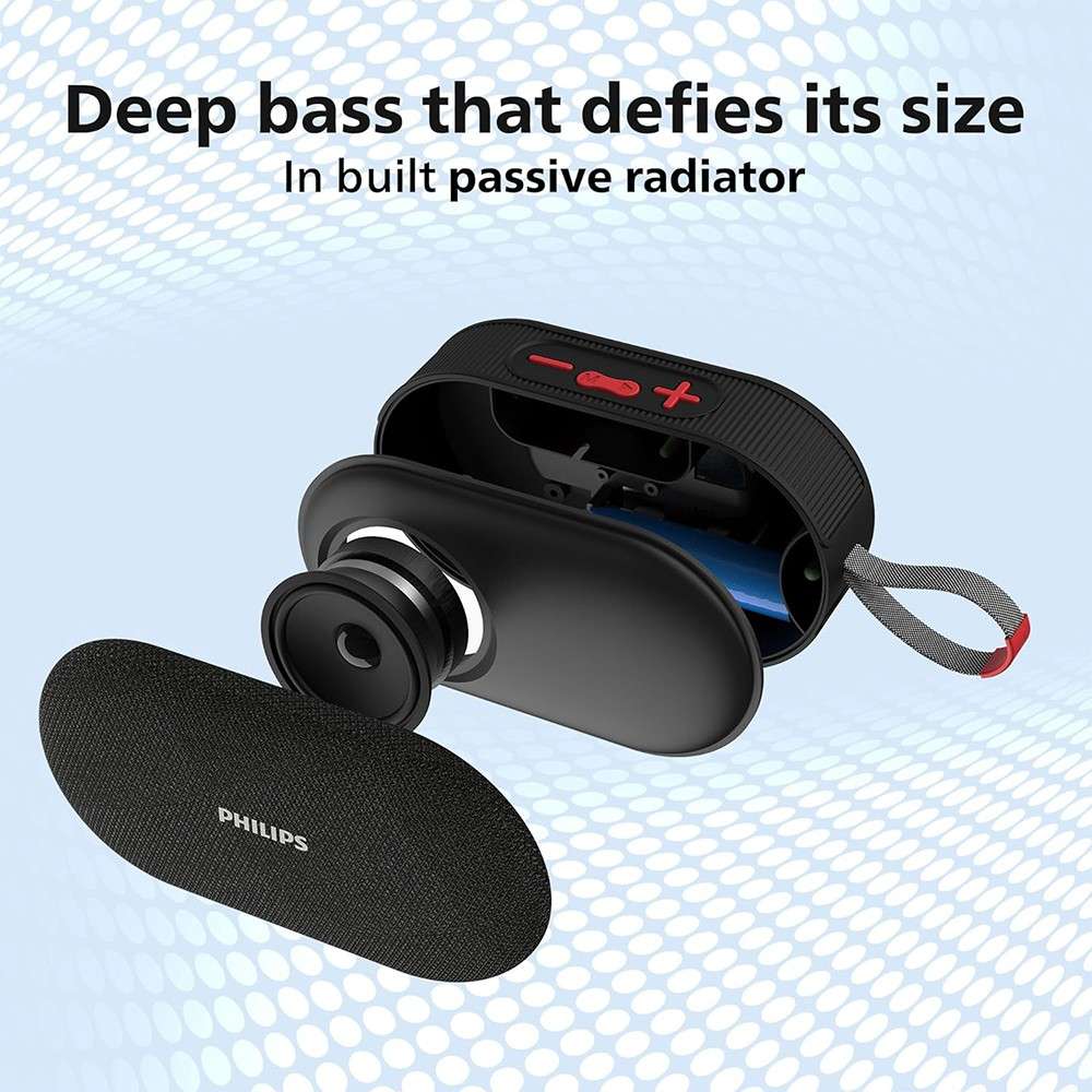 Philips TAS1400 12W Portable Bluetooth Speaker Black 5 krgkart | Krgkart.com Philips TAS1400 12W Portable Bluetooth Speaker - Black - Image 5