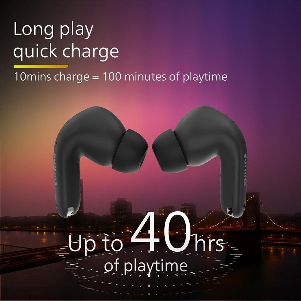Philips TAT1269 Wireless Earbuds Black 5 krgkart | Krgkart.com Philips TAT1269 Wireless Earbuds - Black - Image 5