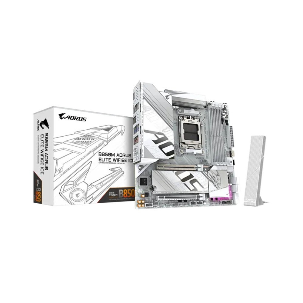 Gigabyte B850M Aorus Elite WiFi 6E Ice Micro ATX DDR5 Motherboard 1 | Krgkart.com Gigabyte B850M Aorus Elite WiFi 6E Ice Micro ATX DDR5 Motherboard-1
