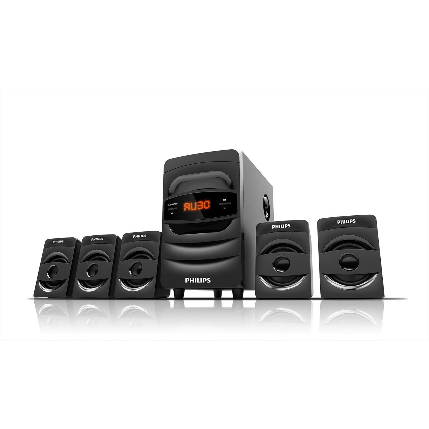 Philips SPA5128B 40W 5.1 Channel Multimedia Speaker Black 2 | Krgkart.com Philips SPA5128B 40W 5.1 Channel Multimedia Speaker - Black-2