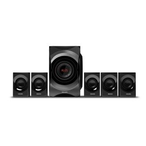 Philips SPA8000B 120W 5.1 Channel Multimedia Speaker - Black-1