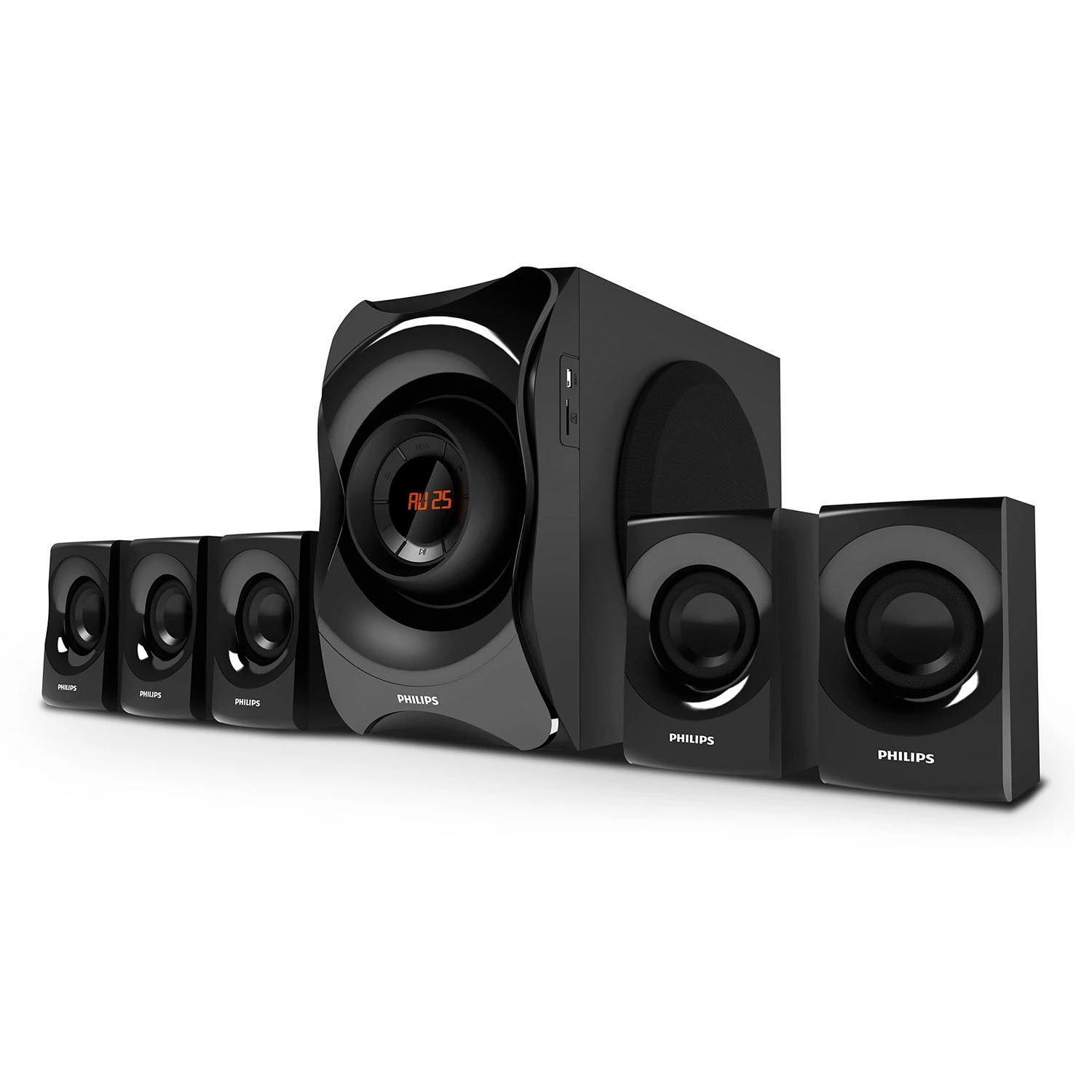Philips SPA8000B 120W 5.1 Channel Multimedia Speaker Black 2 | Krgkart.com Philips SPA8000B 120W 5.1 Channel Multimedia Speaker - Black-2