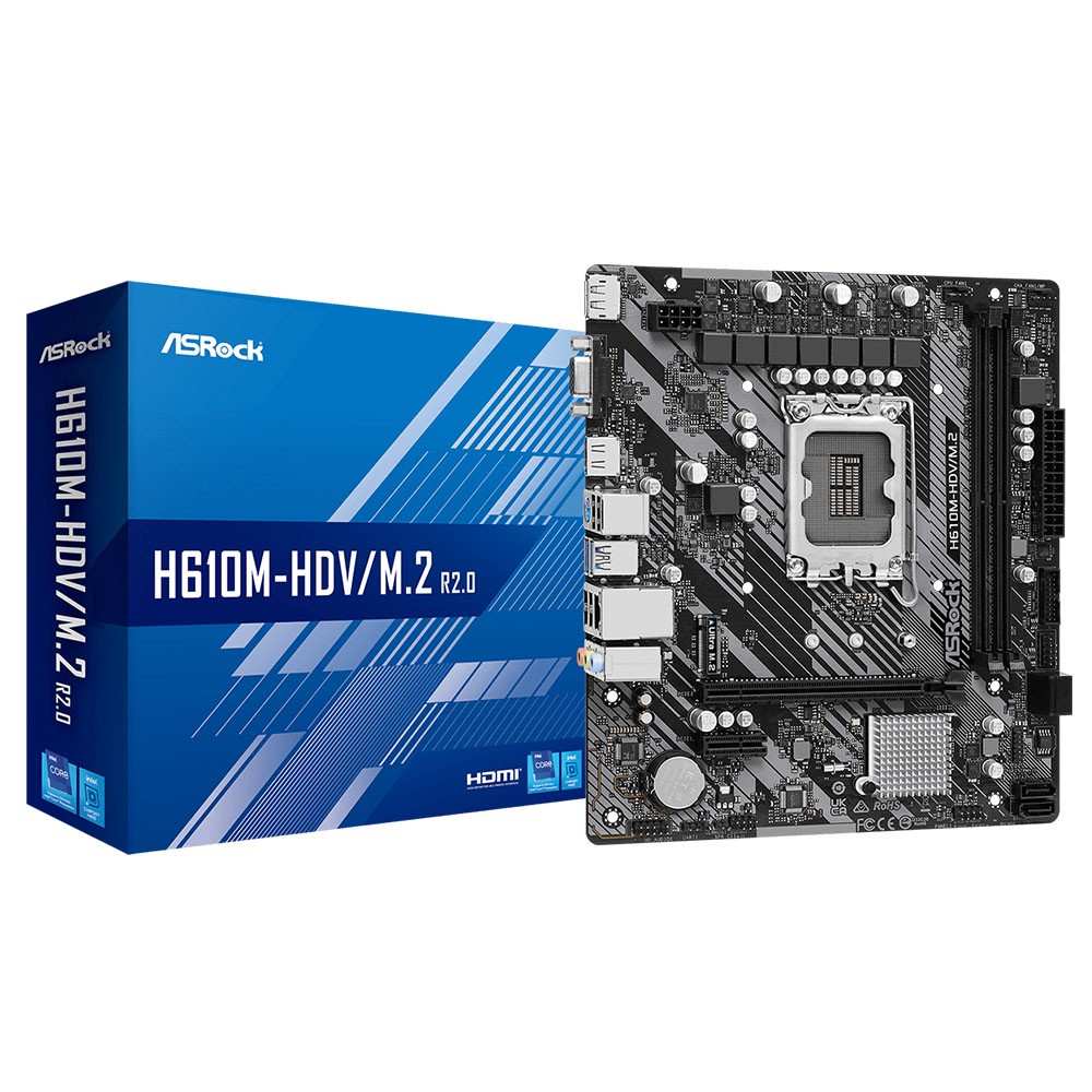 ASRock H610M HDV M.2 R2.0 Micro ATX Motherboard 1 | Krgkart.com ASRock H610M-HDV/M.2 R2.0 Micro ATX Motherboard-1