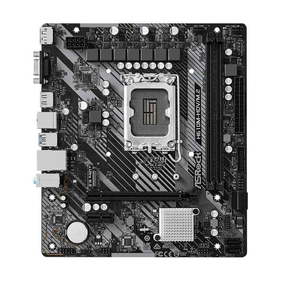 ASRock H610M HDV M.2 R2.0 Micro ATX Motherboard 2 | Krgkart.com ASRock H610M-HDV/M.2 R2.0 Micro ATX Motherboard-2