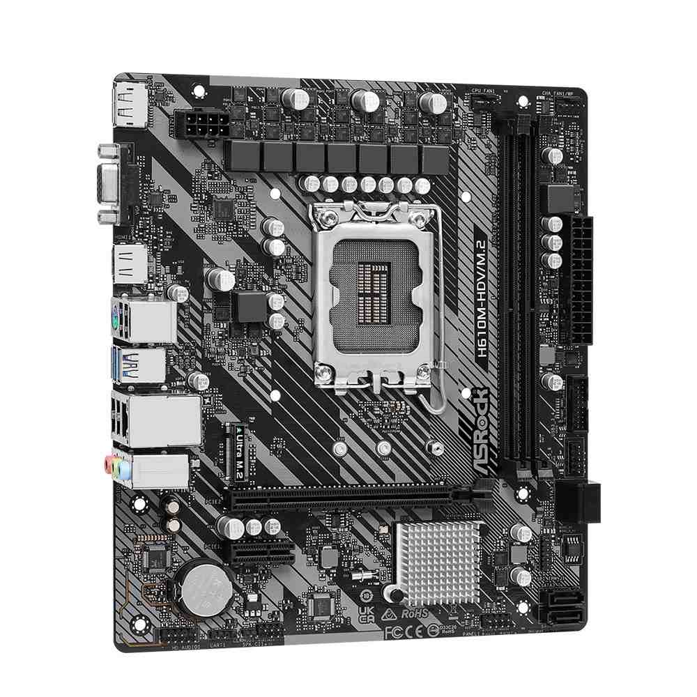 ASRock H610M HDV M.2 R2.0 Micro ATX Motherboard 3 | Krgkart.com ASRock H610M-HDV/M.2 R2.0 Micro ATX Motherboard-3