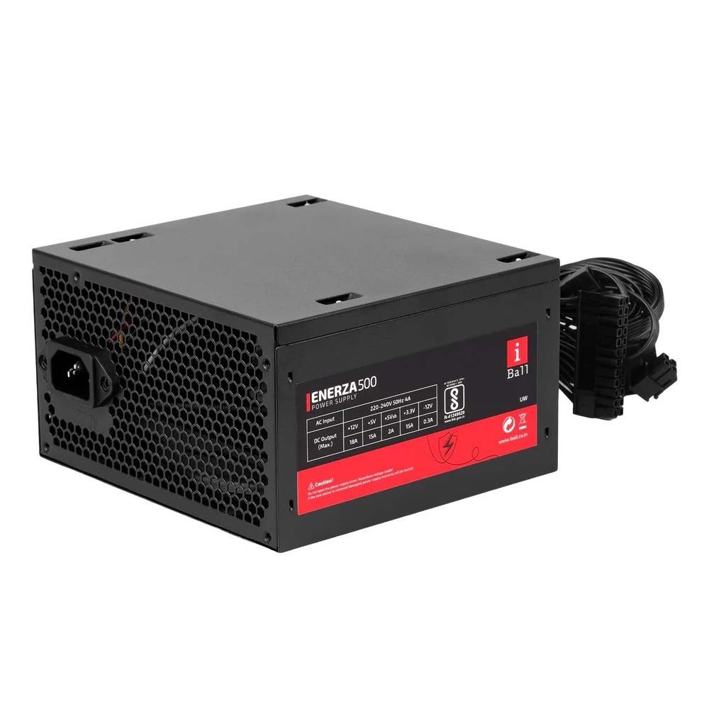 iBall ENERZA 500 500W Power Supply Black 1 | Krgkart.com iBall ENERZA 500 500W Power Supply - Black-1