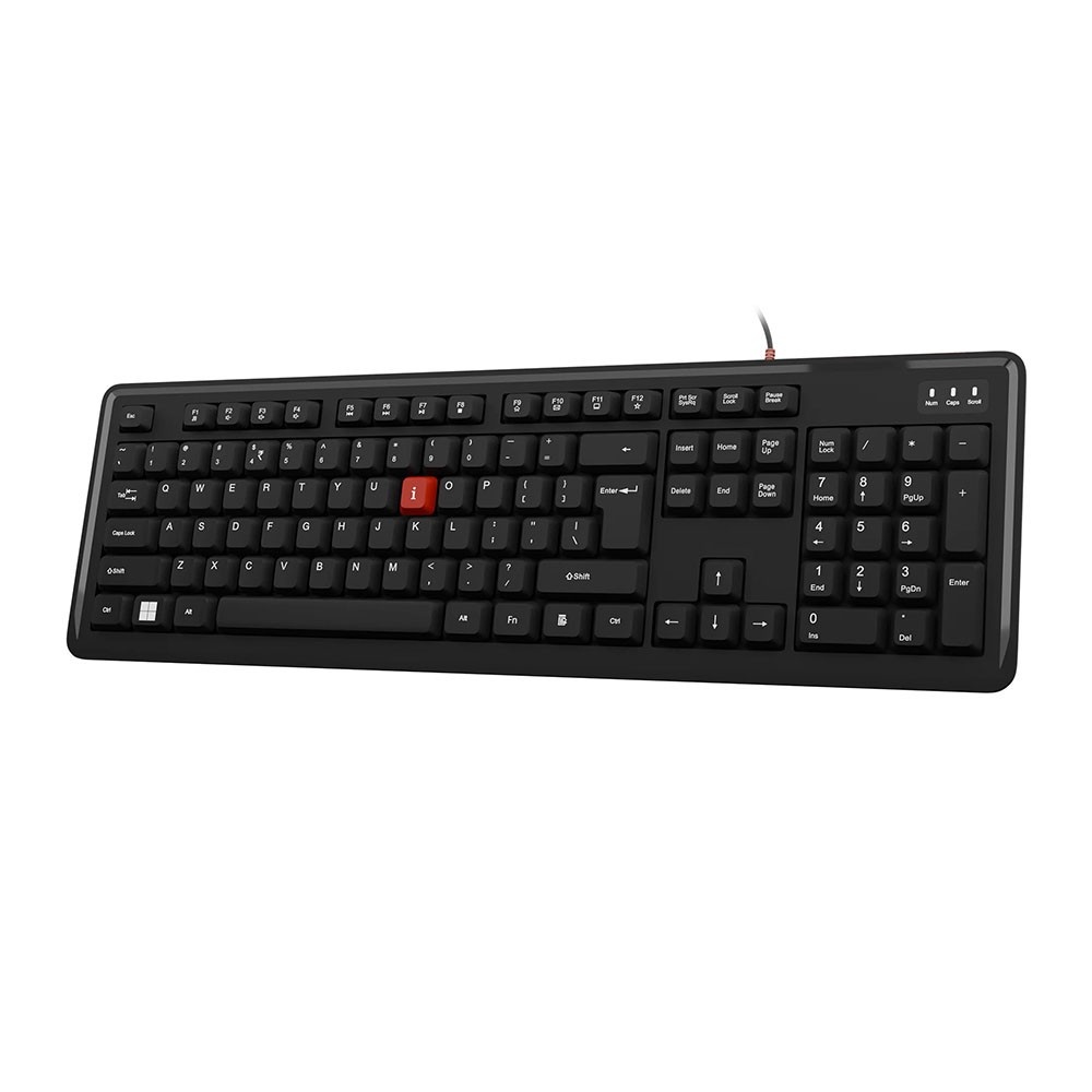 iBall Qwerty 101 Wired USB Keyboard Black 2 | Krgkart.com iBall Qwerty 101 Wired USB Keyboard - Black-2