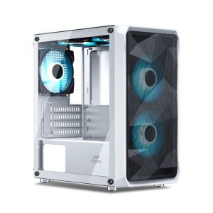 Ant Esports ICE 100 Air Mini Tower Gaming PC Cabinet White