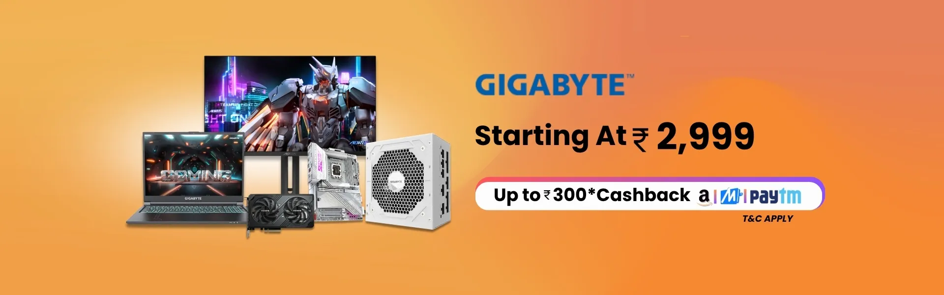Gigabyte starting at 2,999